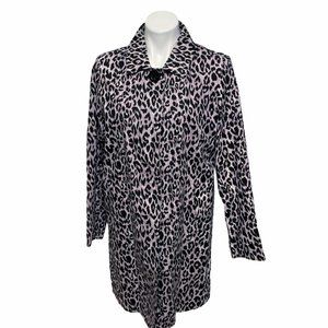 Bill Blass Size 12 Vintage Pink Leopard Spot Trench Coat